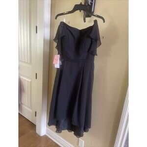 jjs house jet black dress size 14 has 39.5 Bust And 32.5 Waist
